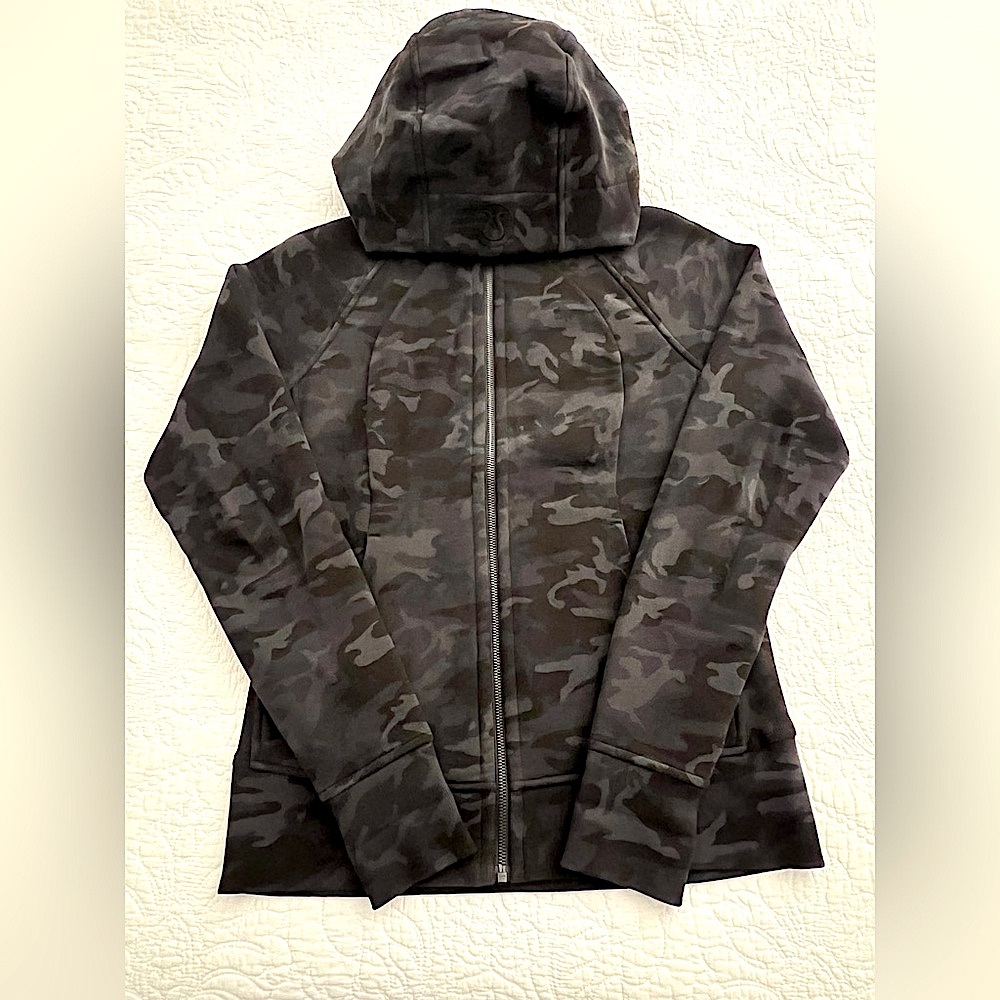 Lululemon Scuba Zip-up Hoodie | Color: Grey Camo | Size: 8 | EUC